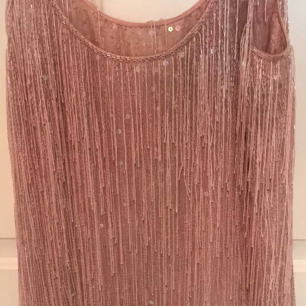 Pink Sequin Fringe Tank Top - Picture 2 of 8